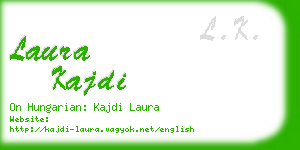 laura kajdi business card